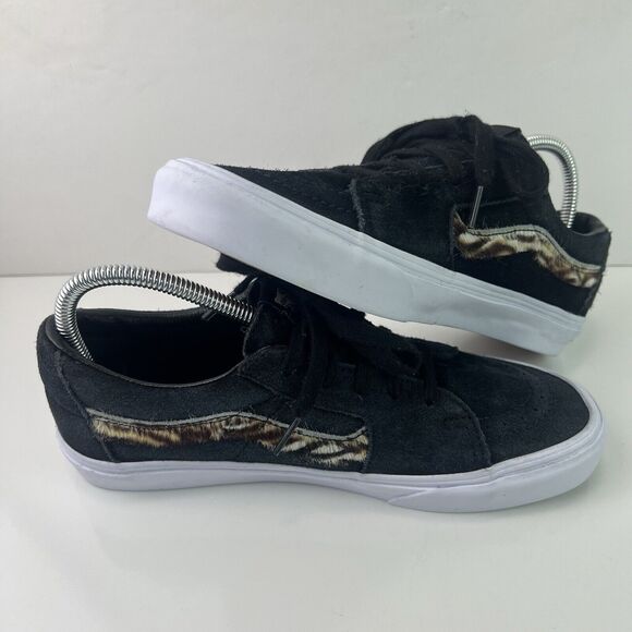 Vans Sk8-Low Animal Print Tiger Black Suede Sneakers Size 9.5 - Picture 7 of 9